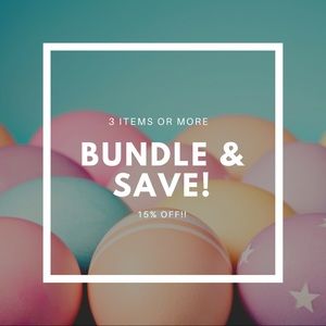 Bundle and save! 15% off 3 items or more